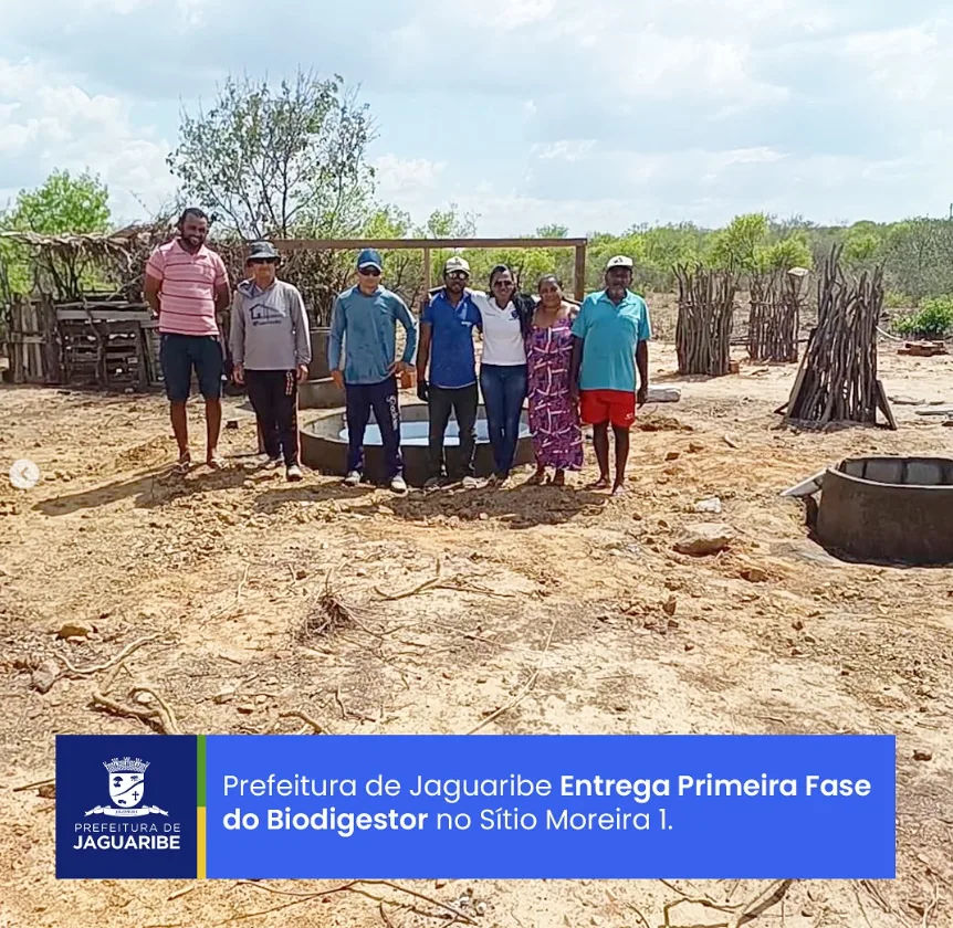 Prefeitura de Jaguaribe Entrega Primeira Fase de Biodigestor no Sítio Moreira 1