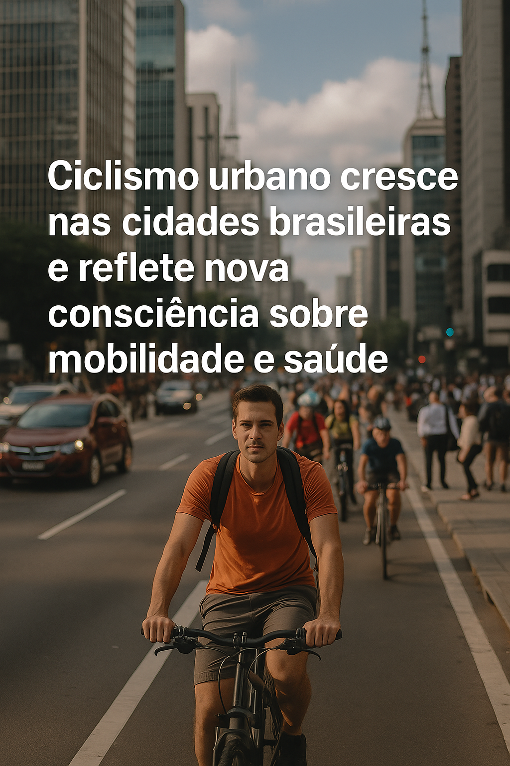 Ciclismo urbano cresce nas cidades brasileiras e reflete nova consciência sobre mobilidade e saúde