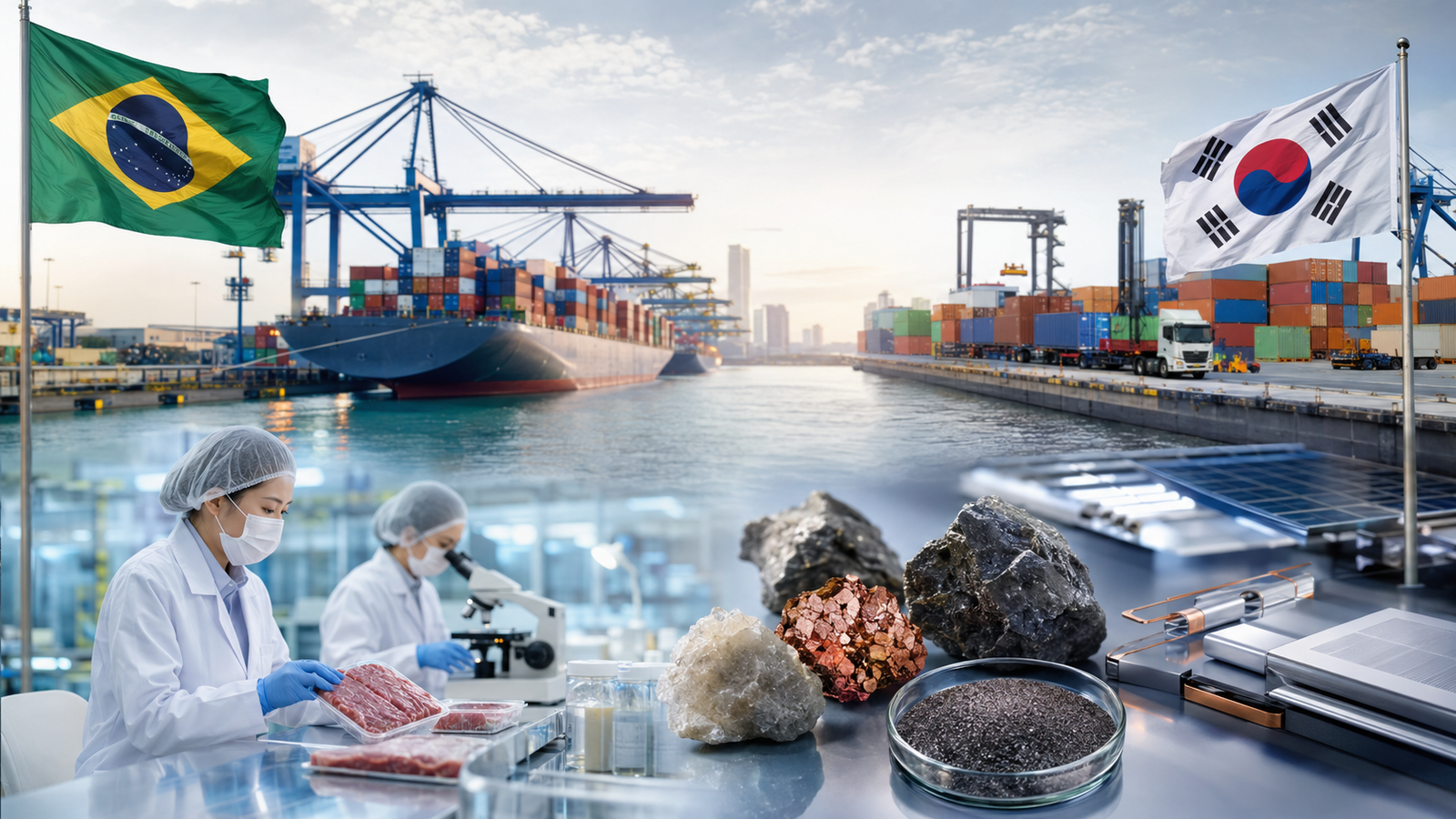 Brasil e Coreia do Sul avançam em comércio, carne bovina, energia e minerais críticos