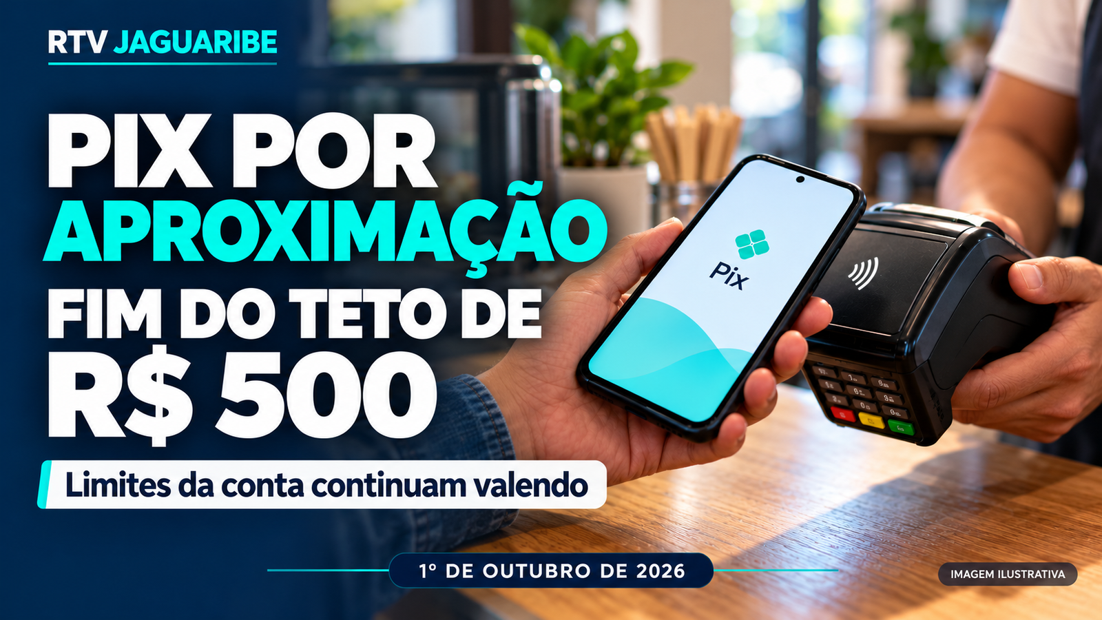Pix por aproximação deixa de ter teto fixo de R$ 500 a partir de hoje