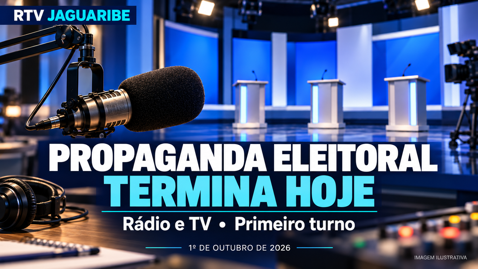 Propaganda eleitoral do primeiro turno termina hoje no rádio e na TV